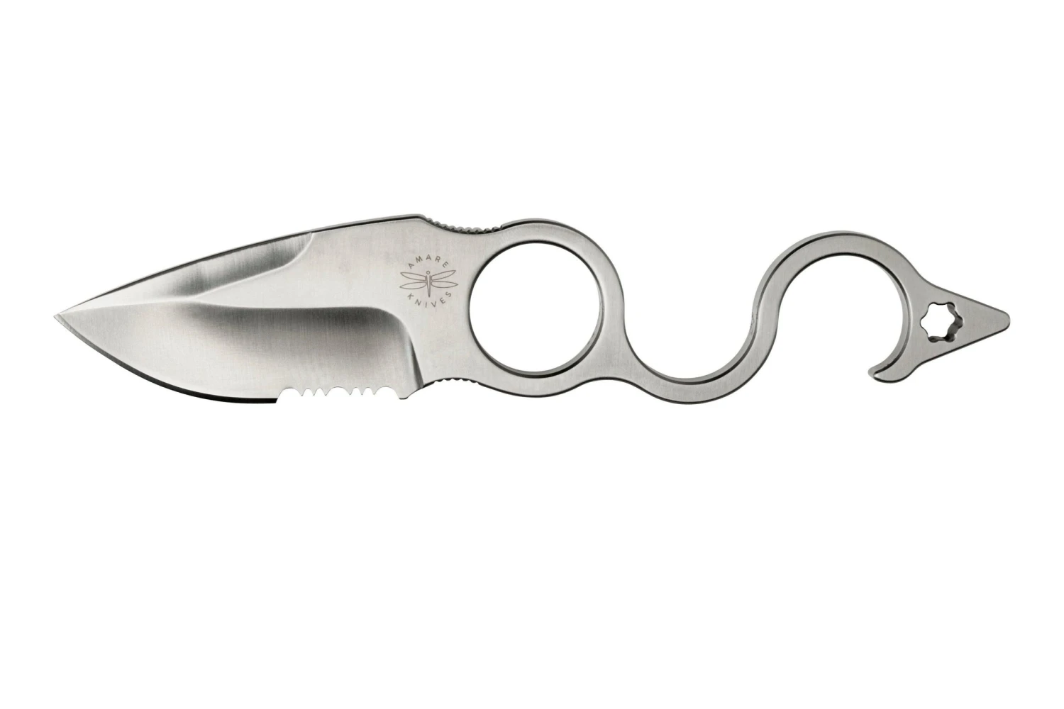 Amare Knives 6F Serration Sixth-Finger 202105 Droppoint, Cuchillo Fijo 3 Amare Knives 6F Serration Sixth-Finger 202105 Droppoint, Cuchillo Fijo