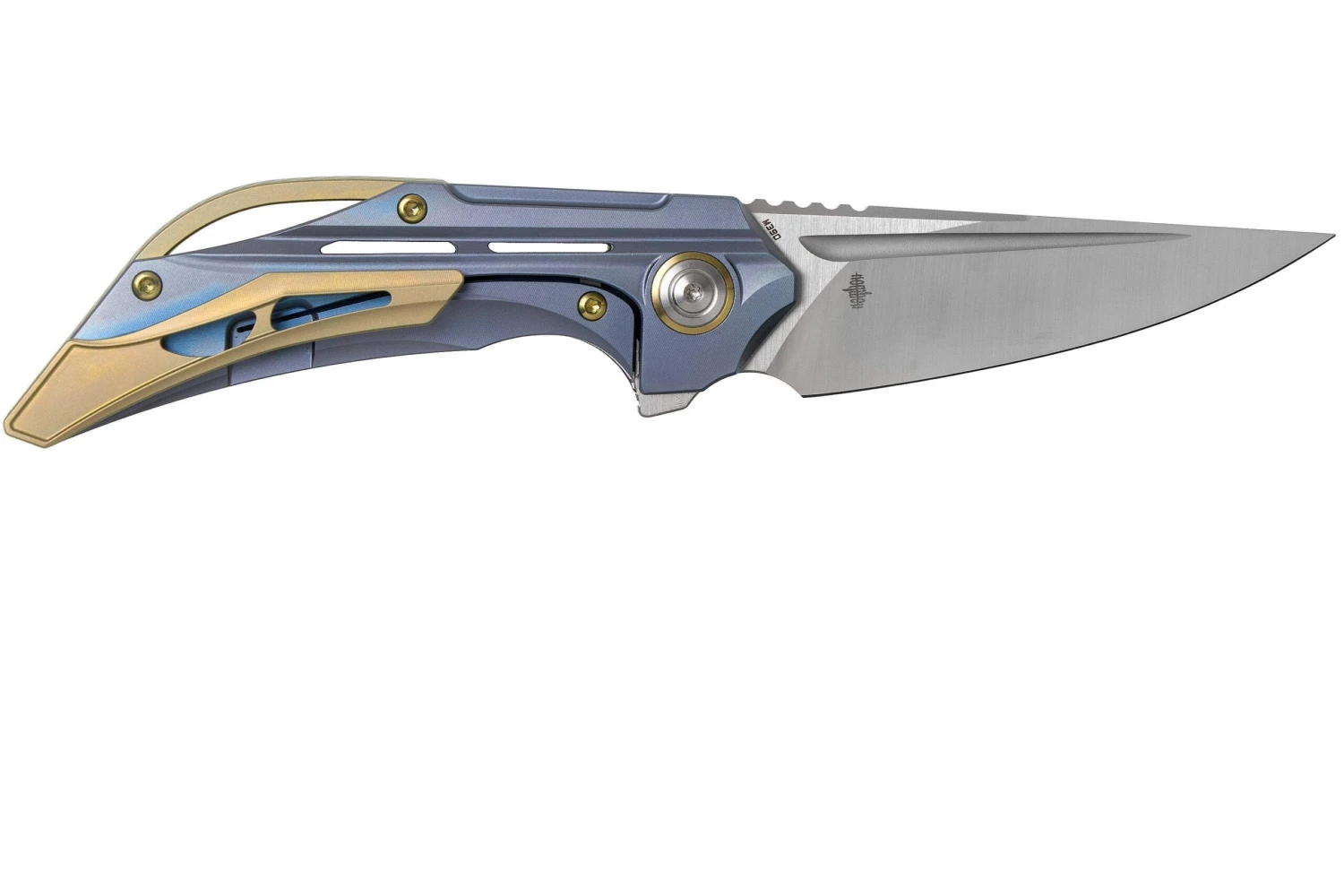 Bestech Vigil BT2201B Blue Blasted Titanium, Satin Navaja, Diseño Kombou 4 Bestech Vigil BT2201B Blue Blasted Titanium, Satin Navaja, Diseño Kombou - Imagen 2