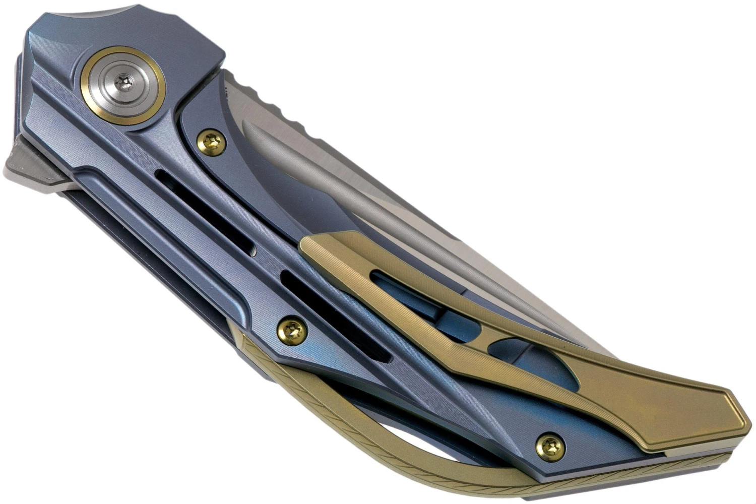 Bestech Vigil BT2201B Blue Blasted Titanium, Satin Navaja, Diseño Kombou 6 Bestech Vigil BT2201B Blue Blasted Titanium, Satin Navaja, Diseño Kombou - Imagen 4