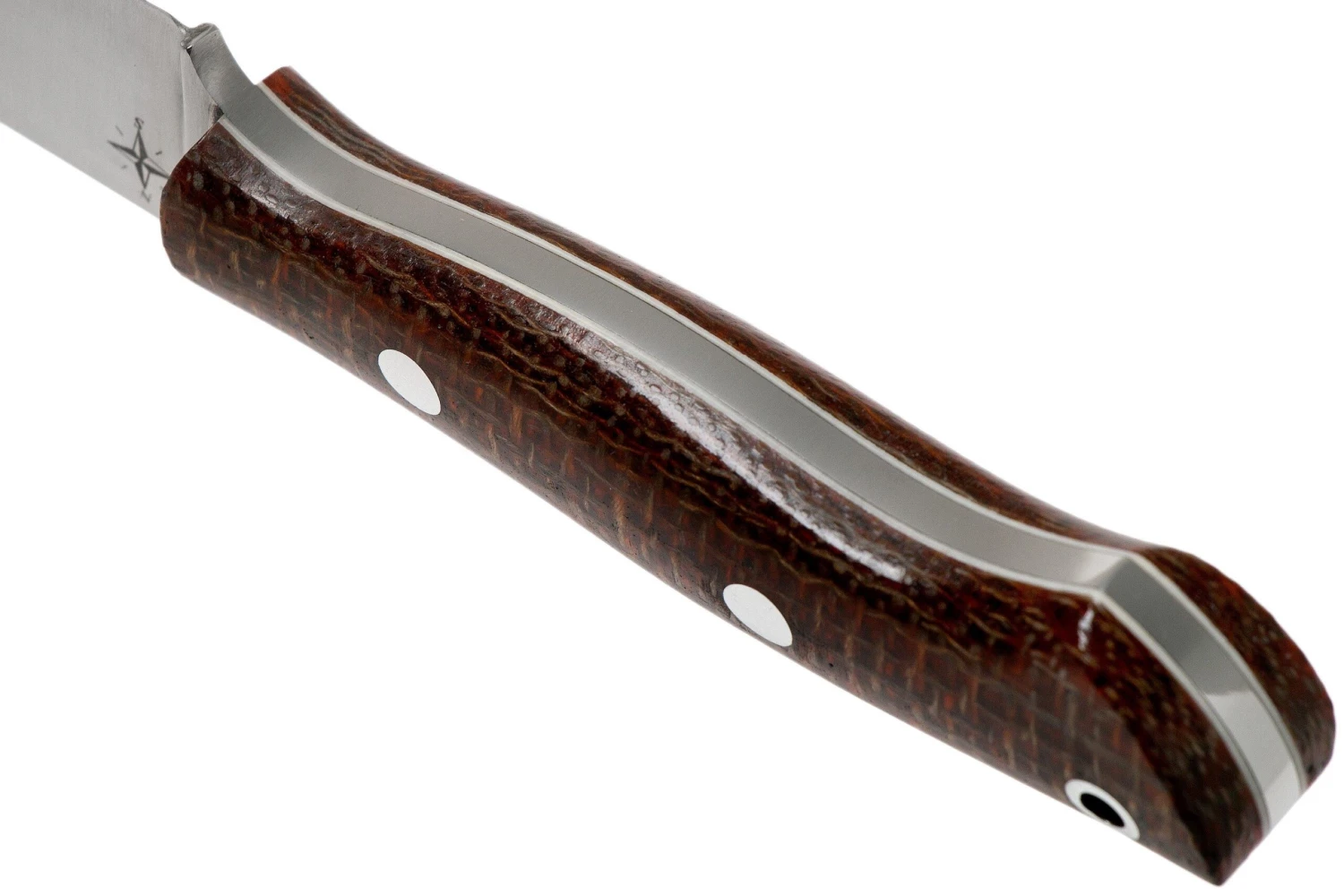 Bark River Mini Aurora CPM 154, Terracotta Burlap Micarta 6 Bark River Mini Aurora CPM 154, Terracotta Burlap Micarta - Imagen 4