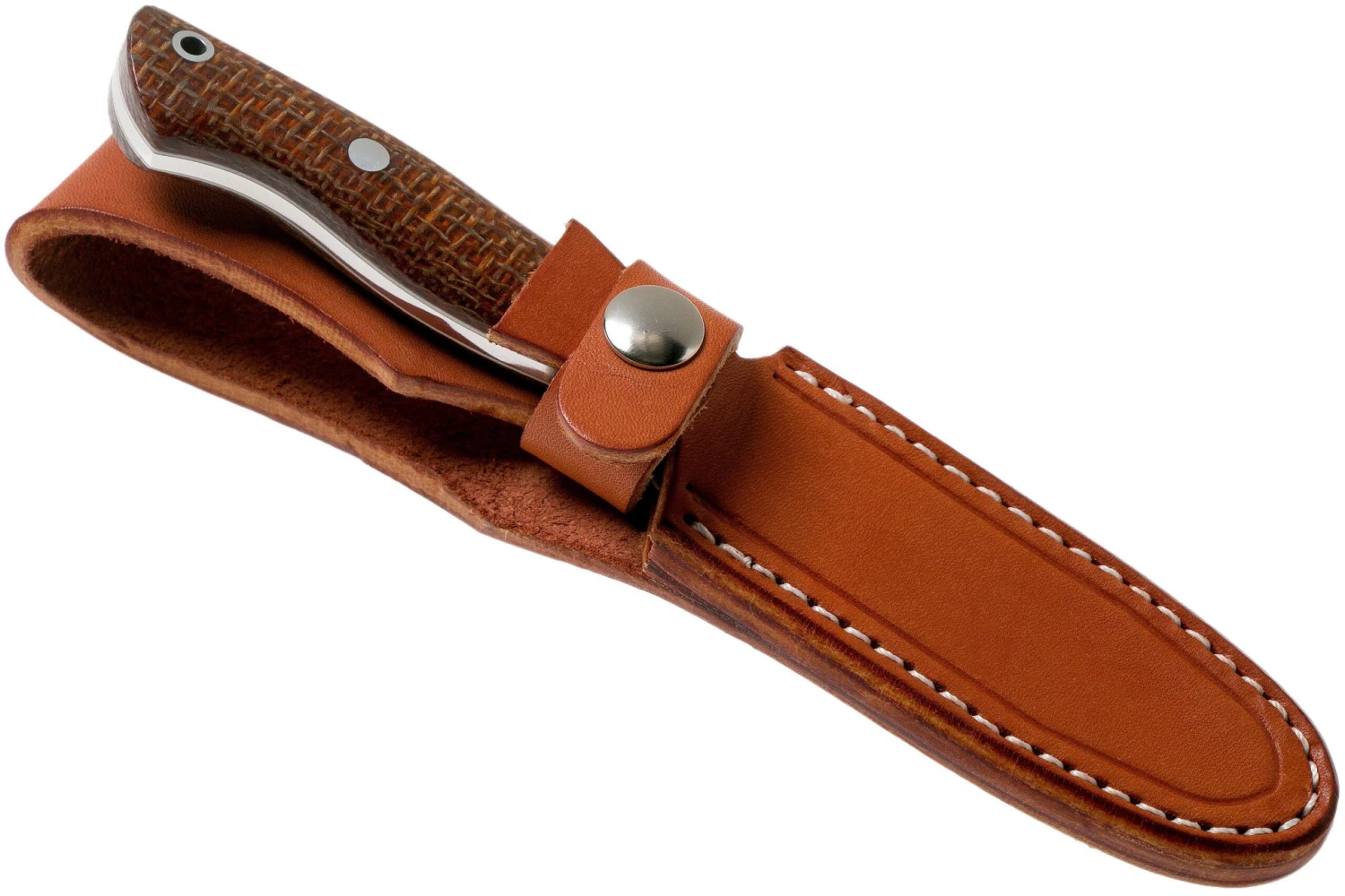 Bark River Mini Aurora CPM 154, Terracotta Burlap Micarta 8 Bark River Mini Aurora CPM 154, Terracotta Burlap Micarta - Imagen 6