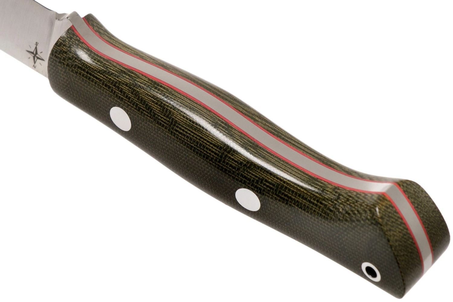 Bark River Aurora A2 Green Canvas Micarta Red Liner, Cuchillo Bushcraft 6 Bark River Aurora A2 Green Canvas Micarta Red Liner, Cuchillo Bushcraft - Imagen 4