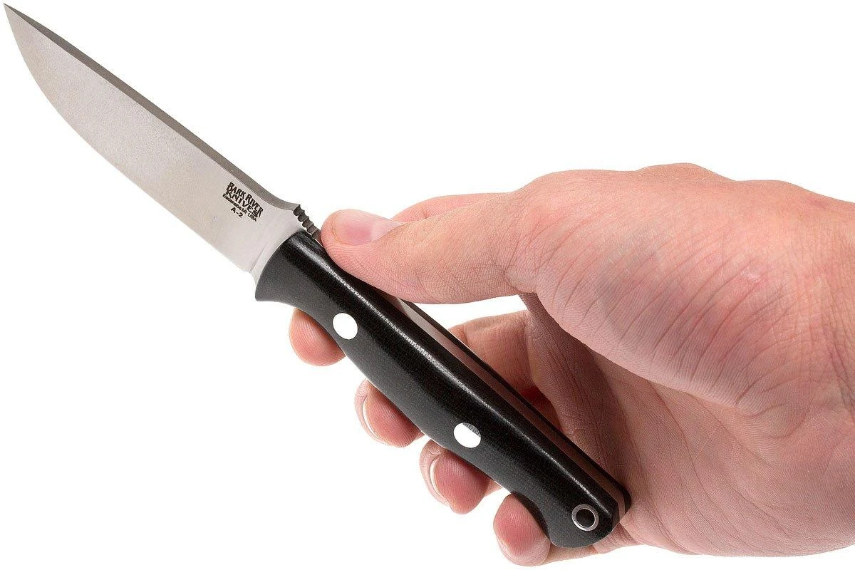 Bark River Bravo EDC A2, Black Canvas Micarta, Black Sheath 8 Bark River Bravo EDC A2, Black Canvas Micarta, Black Sheath - Imagen 6