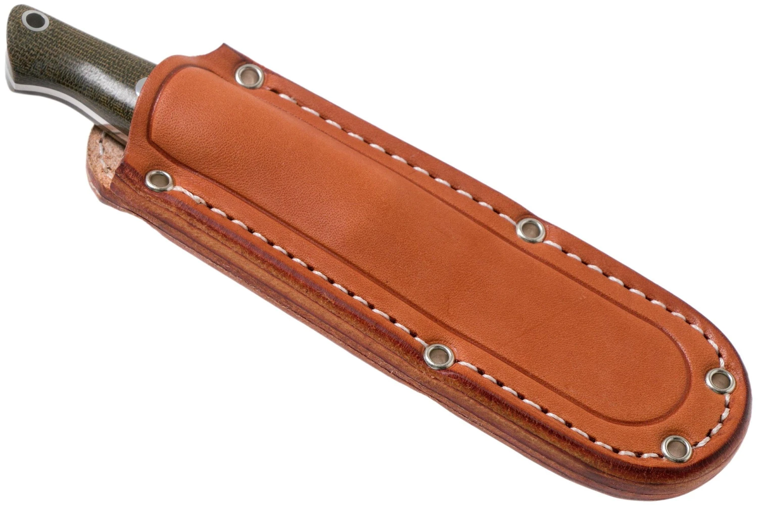 Bark River Bravo EDC CPM 3V Rampless, Green Canvas Micarta Cuchillo Bushcraft 8 Bark River Bravo EDC CPM 3V Rampless, Green Canvas Micarta Cuchillo Bushcraft - Imagen 6