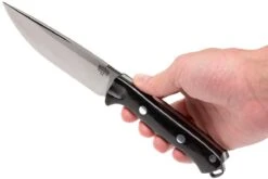 Bark River Bravo Vortex A2 Jimped, Black Canvas Micarta, Funda Marrón -Victorinox Ventas BRK07 117FMBRKC JI 06 bark river brk07 117fmbrkc ji 06