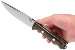 Bark River Bravo Vortex A2 Jimped, Green Canvas Micarta, Funda Marrón -Victorinox Ventas BRK07 117FMGRC JI 06 bark river brk07 117fmgrc ji 06