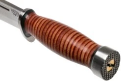 Bark River Quartermaster CPM 3V, Stacked Leather -Victorinox Ventas BRK07 229SDL 05 bark river knives