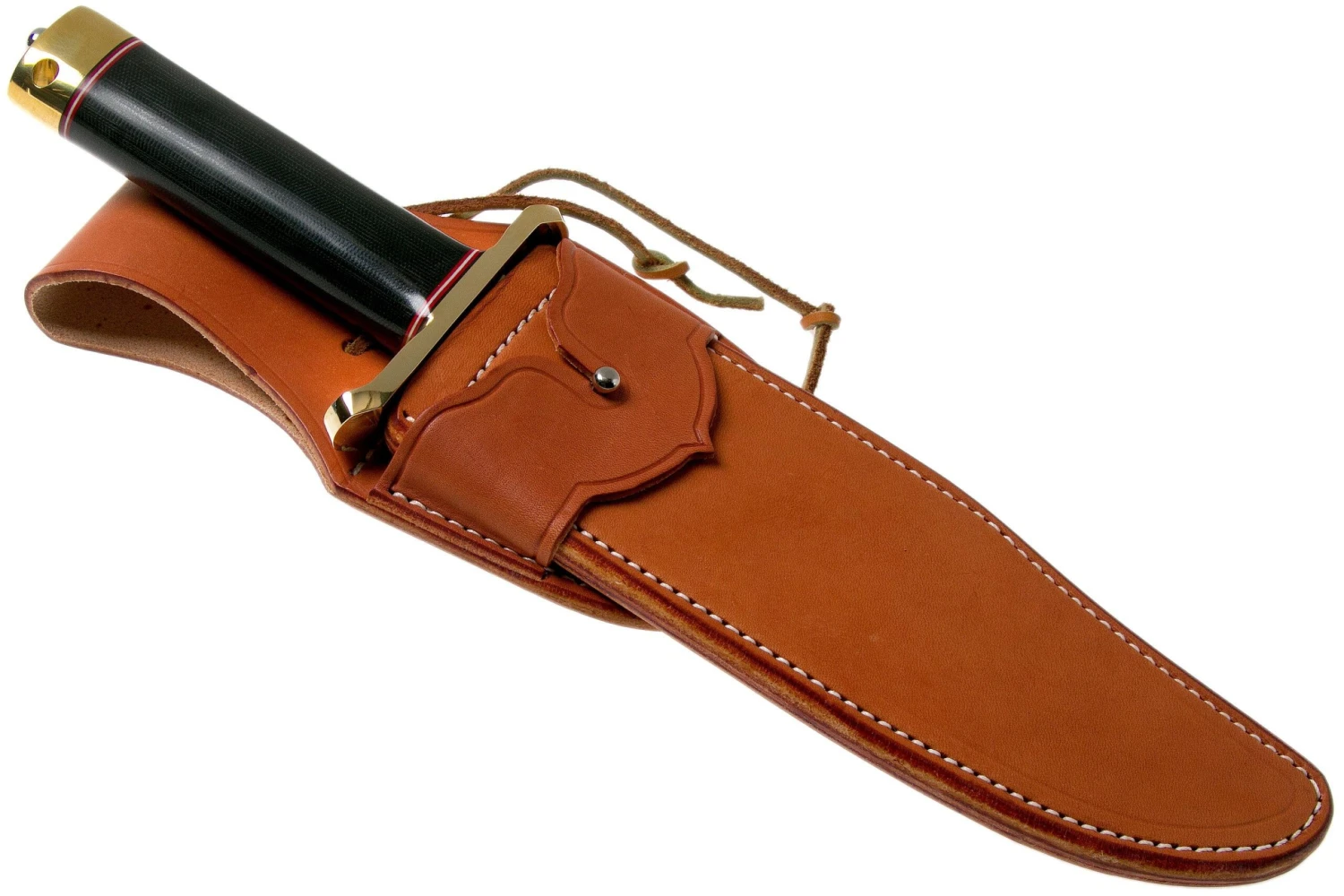 Bark River V-44 Bowie A2 Black Canvas Micarta, Brass Double Quillion, Cuchillo Bowie 8 Bark River V-44 Bowie A2 Black Canvas Micarta, Brass Double Quillion, Cuchillo Bowie - Imagen 6