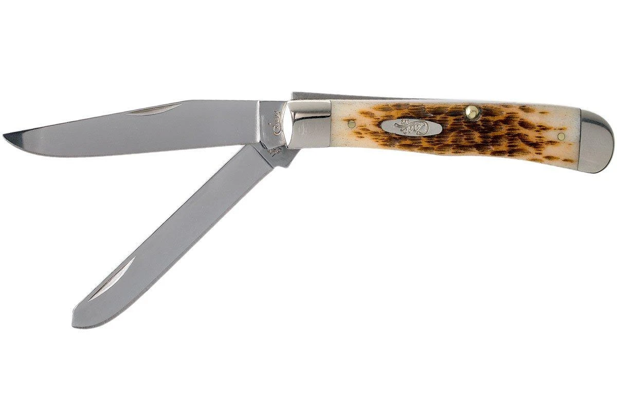 Case Trapper Amber Jigged Bone, 00164, 6254 SS Navaja 3 Case Trapper Amber Jigged Bone, 00164, 6254 SS Navaja