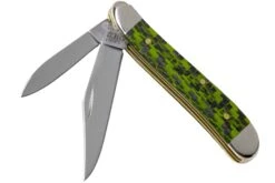 Case Peanut Green & Black Carbon Fiber-G10 Weave Smooth, 50714, 10220 SS Navaja
