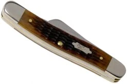 Case Medium Stockman Antique Bone, Rogers Corn Cob Jig, 52834, 6318 SS Navaja -Victorinox Ventas CE52834 04 case
