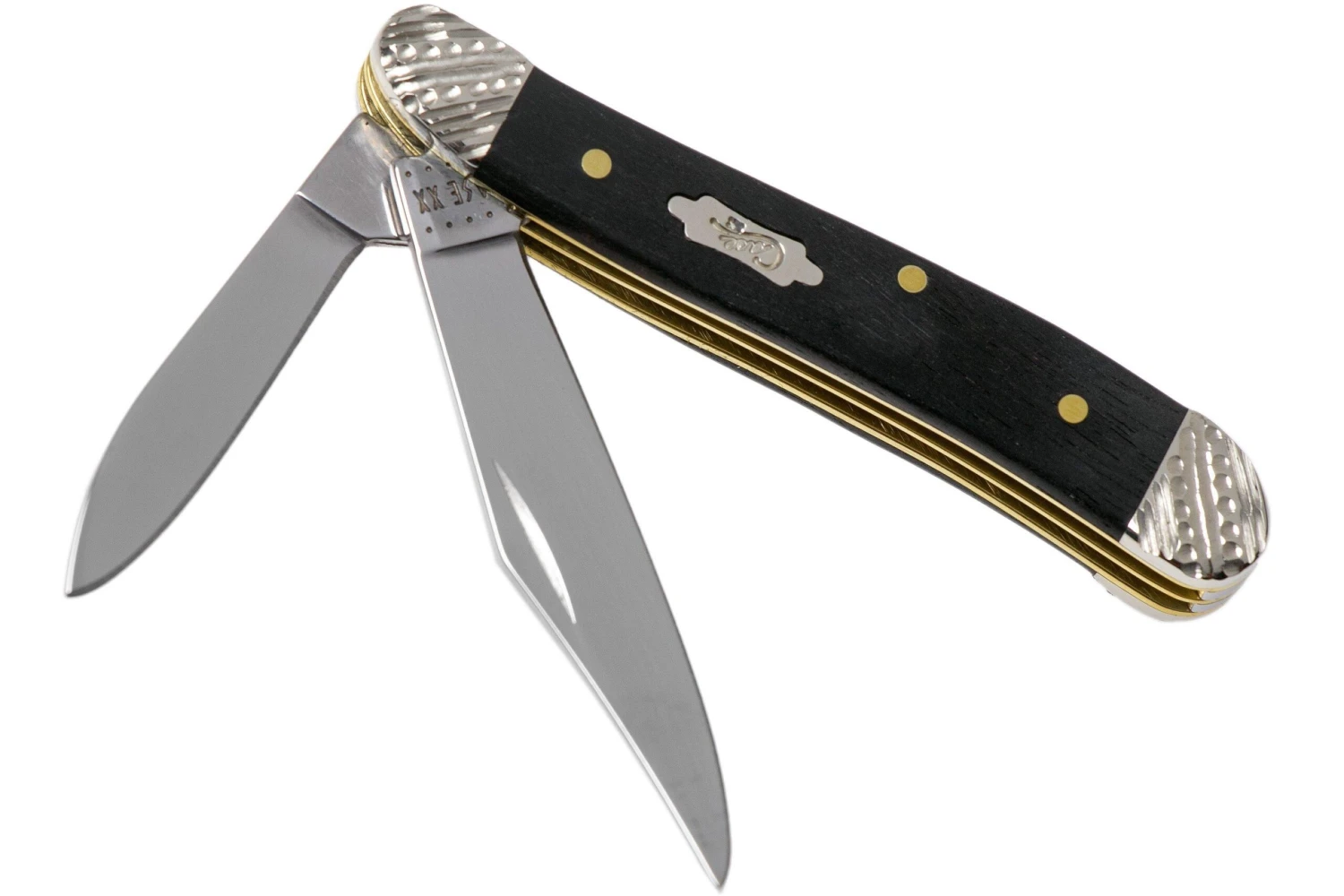 Case Peanut Ebony Wood, Worked Bolsters, 59674, 7220 SS Navaja 3 Case Peanut Ebony Wood, Worked Bolsters, 59674, 7220 SS Navaja