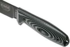 ESEE Model 3 Black Blade 3D Grey-Black G10 Cuchillo De Supervivencia 3PMB-002 Funda Negra + Clip Para Cinturón -Victorinox Ventas EE 3PMB 002 05 esee knives