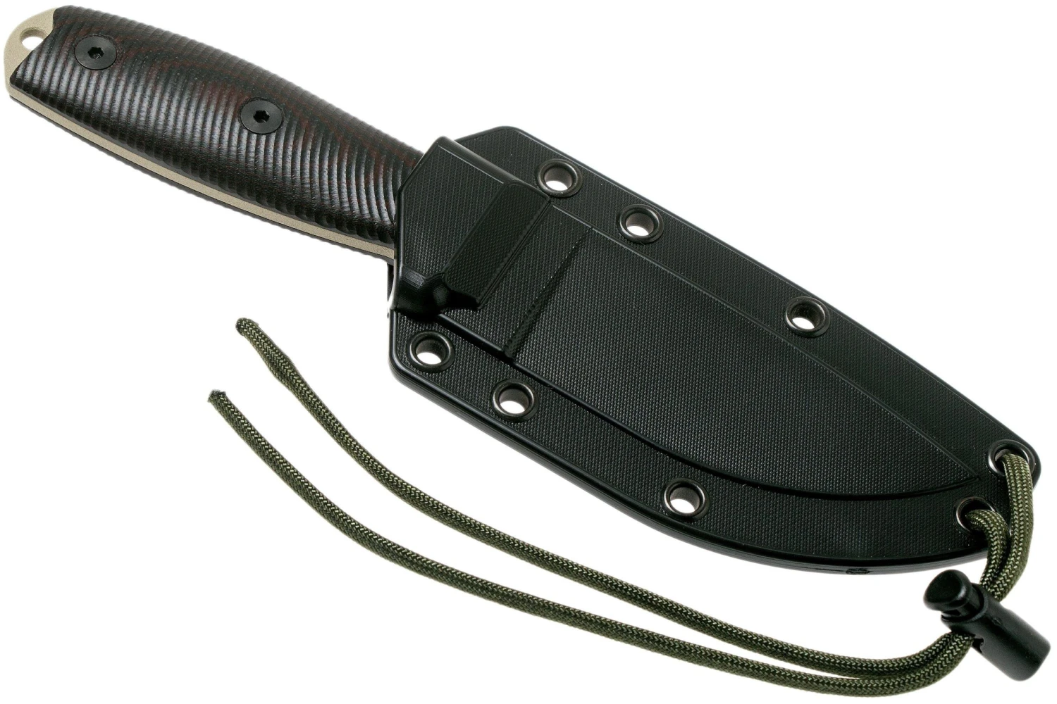 ESEE Model 3 Desert Tan Blade 3D Blood-Black G10 Cuchillo De Supervivencia 3PMDT-004 Funda Negra + Clip Para Cinturón 7 ESEE Model 3 Desert Tan Blade 3D Blood-Black G10 Cuchillo De Supervivencia 3PMDT-004 Funda Negra + Clip Para Cinturón - Imagen 5