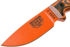 ESEE Model 3 Orange Blade 3D Orange-Black G10 Cuchillo De Supervivencia 3PMOR-006 Funda Negra + Clip Para Cinturón -Victorinox Ventas EE 3PMOR 006 03 esee knives