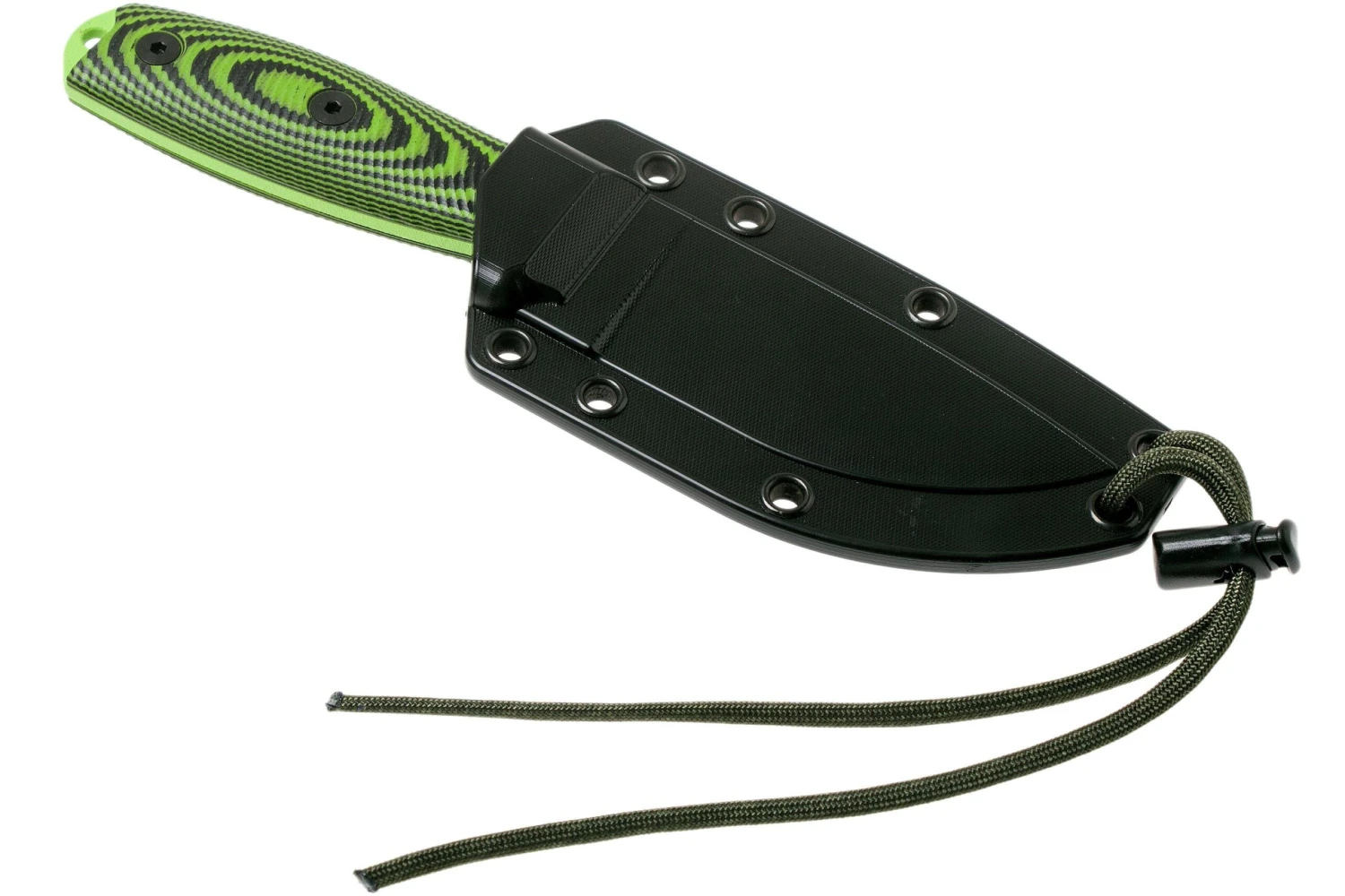 ESEE Model 3 Venom Green Blade 3D Neon Green-Black G10 Cuchillo De Supervivencia 3PMVG-007 Funda Negra + Clip Para Cinturón 8 ESEE Model 3 Venom Green Blade 3D Neon Green-Black G10 Cuchillo De Supervivencia 3PMVG-007 Funda Negra + Clip Para Cinturón - Imagen 6