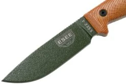 ESEE Model 4 OD Green Blade 3D Natural Canvas Micarta Cuchillo De Supervivencia 4POD-011 Funda Negra + Clip Para Cinturón -Victorinox Ventas EE 4POD 011 03 esee knives