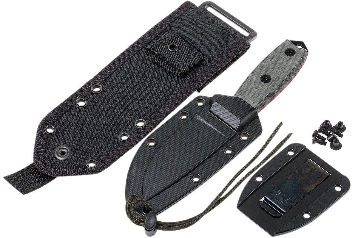 ESEE Model 3 Black Blade, Grey Handle 3P-MB-B Con Funda + Clip Y MOLLE-back 10 ESEE Model 3 Black Blade, Grey Handle 3P-MB-B Con Funda + Clip Y MOLLE-back - Imagen 8