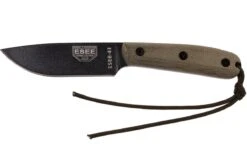 ESEE Model 4HM Cuchillo Bushcraft Modified Handle, Funda De Cuero