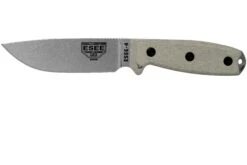 ESEE Model 4 Plain Edge S35VN, Canvas Micarta Handle 4P35V Con Funda + Clip