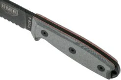 ESEE Model 4 Cuchilla Dentada, Mango Gris 4S-MB-B Con Funda Negra + Clip En MOLLE-back -Victorinox Ventas EE ESEE 4S MB B 05 esee knives