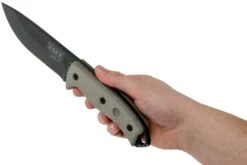 ESEE Model 5 Tactical Gunsmoke, Desert Tan Handle 5P-TG Con Funda Kydex + Clip De Cinturón -Victorinox Ventas EE ESEE 5P TG 06 esee knives