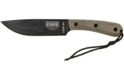 ESEE Model 6HM Cuchillo Bushcraft Modified Handle, Funda De Cuero
