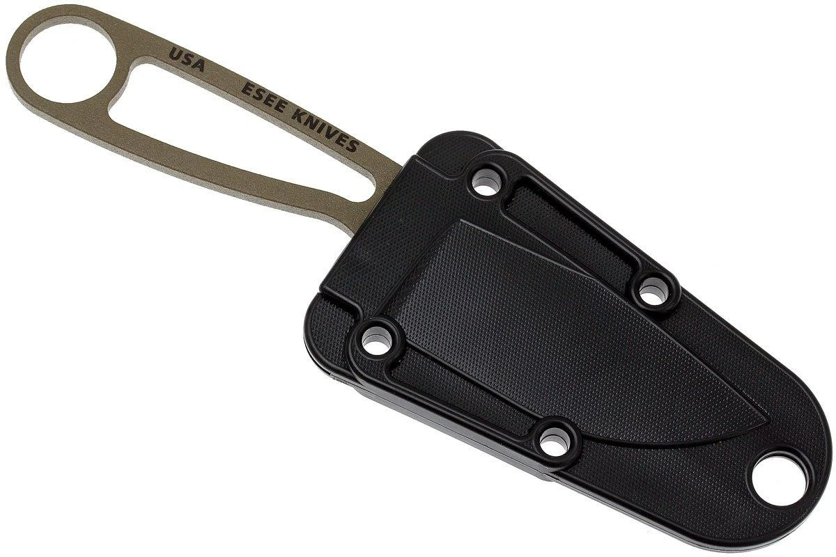 ESEE Izula Dark Earth IZULA-DE Cuchillo De Cuello Con Funda Negra + Clip De Cinturón 4 ESEE Izula Dark Earth IZULA-DE Cuchillo De Cuello Con Funda Negra + Clip De Cinturón - Imagen 2