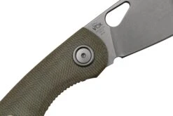 Fox Chilin FX-530-MOD Stonewashed M398, OD Green Micarta Navaja, Diseño Jesper Voxnaes -Victorinox Ventas FOFX 530 MOD 05 fox