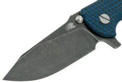 Rick Hinderer Jurassic Slicer Battle Black, Blue/Black G10 CPM 20CV Navaja -Victorinox Ventas HRK JU SL BBL BB 03 rick hinderer knives