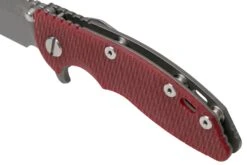 Rick Hinderer XM-18 3" Wharncliffe 20CV Acid Stonewash, Working Finish Red G10, Navaja -Victorinox Ventas HRK XM18 3 WCWFR 07 hinderer