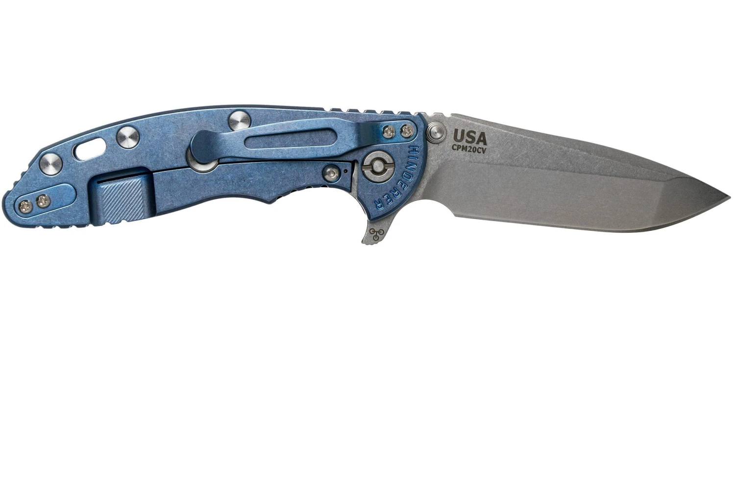 Rick Hinderer XM-18 3.5 Spanto 20CV, Blue Stonewash, Black G10 Navaja" 4 Rick Hinderer XM-18 3.5 Spanto 20CV, Blue Stonewash, Black G10 Navaja" - Imagen 2