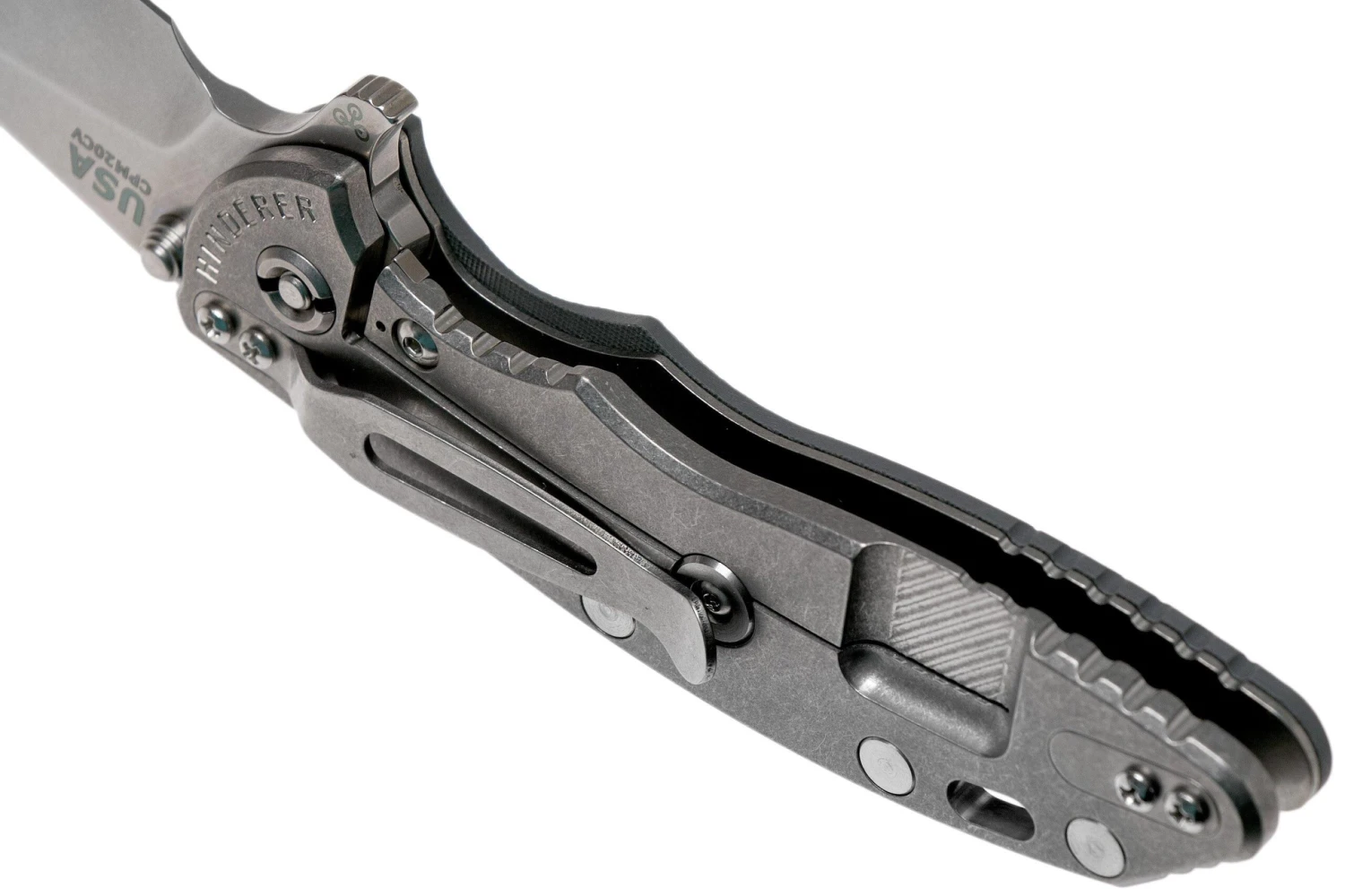 Rick Hinderer XM18 3.5” 20CV Slicer, Dark Grey G10 Navaja 7 Rick Hinderer XM18 3.5” 20CV Slicer, Dark Grey G10 Navaja - Imagen 5