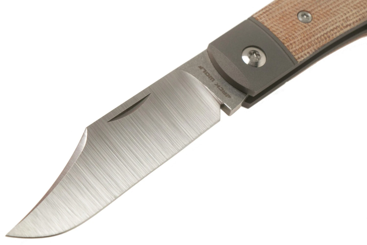 Jack Wolf Sharpshooter Jack, Natural Canvas Micarta SHSH-MNA Navaja Slipjoint 5 Jack Wolf Sharpshooter Jack, Natural Canvas Micarta SHSH-MNA Navaja Slipjoint - Imagen 3