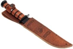 KA-BAR USMC 1218 Parcialmente Dentado Con Mango Y Funda De Cuero -Victorinox Ventas KA1218 06 ka bar ka1218 06