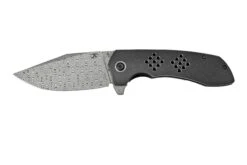 Kansept Entity K1036B3 Damascus, Black Titanium Navaja, Diseño Nalu Knives