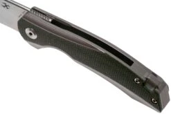 Kansept Mini Accipiter K2007A1 Titanium, Green Micarta Inlay Navaja, Kim Ning Design -Victorinox Ventas KSK2007A1 07 kansept knives