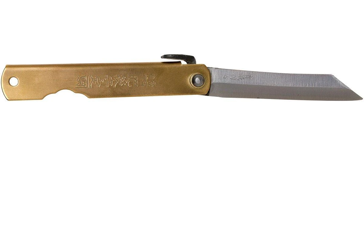 Higonokami Navaja 7 Cm HIGO09, Blue Paper Steel, Latón 4 Higonokami Navaja 7 Cm HIGO09, Blue Paper Steel, Latón - Imagen 2