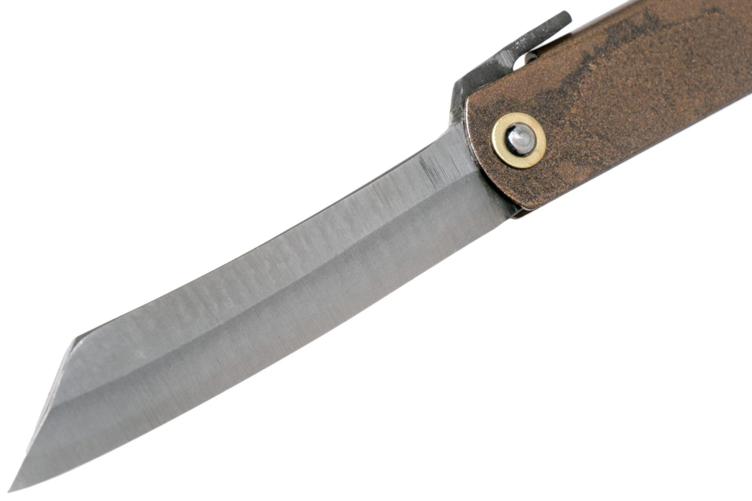 Higonokami Navaja 7,3 Cm HIGOC2, Blue Paper Steel, Brown Black Glitter 5 Higonokami Navaja 7,3 Cm HIGOC2, Blue Paper Steel, Brown Black Glitter - Imagen 3