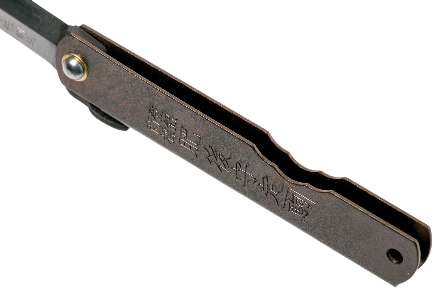 Higonokami Navaja 7,3 Cm HIGOC2, Blue Paper Steel, Brown Black Glitter 7 Higonokami Navaja 7,3 Cm HIGOC2, Blue Paper Steel, Brown Black Glitter - Imagen 5