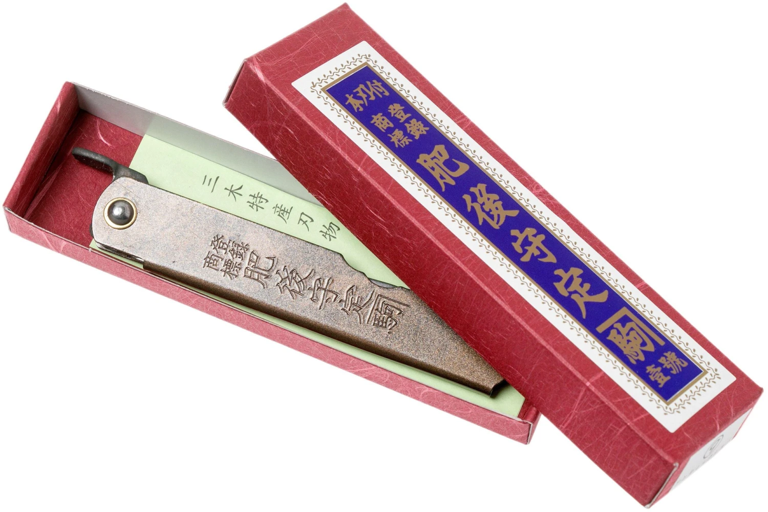 Higonokami Navaja 7,3 Cm HIGOC2, Blue Paper Steel, Brown Black Glitter 10 Higonokami Navaja 7,3 Cm HIGOC2, Blue Paper Steel, Brown Black Glitter - Imagen 8