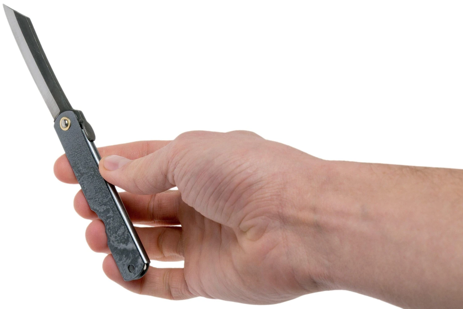 Higonokami Navaja 7,3 Cm HIGOC3B, Blue Paper Steel, Grey Black Glitter 9 Higonokami Navaja 7,3 Cm HIGOC3B, Blue Paper Steel, Grey Black Glitter - Imagen 7