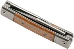 LionSteel BestMan BM13 CVN Natural Canvas Micarta Navaja Slipjoint -Victorinox Ventas LI BM13 CVN 04 lionsteel