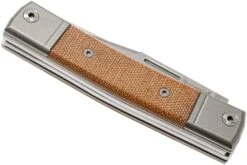 LionSteel BestMan BM13 CVN Natural Canvas Micarta Navaja Slipjoint -Victorinox Ventas LI BM13 CVN 05 lionsteel