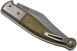 LionSteel Gitano Green Canvas Micarta GT01 CVG Navaja, Gudy De Poppel Design -Victorinox Ventas LI GT01 CVG 04 lionsteel
