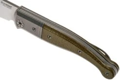 LionSteel Gitano Green Canvas Micarta GT01 CVG Navaja, Gudy De Poppel Design -Victorinox Ventas LI GT01 CVG 07 lionsteel