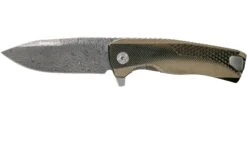 LionSteel ROK Damascus Gold Titanium ROK DD GL Navaja