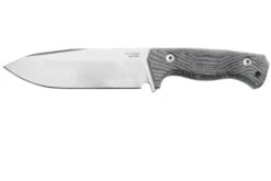 Lionsteel T6 Satin, Black Canvas Micarta T6-CVB Cuchillo Fijo