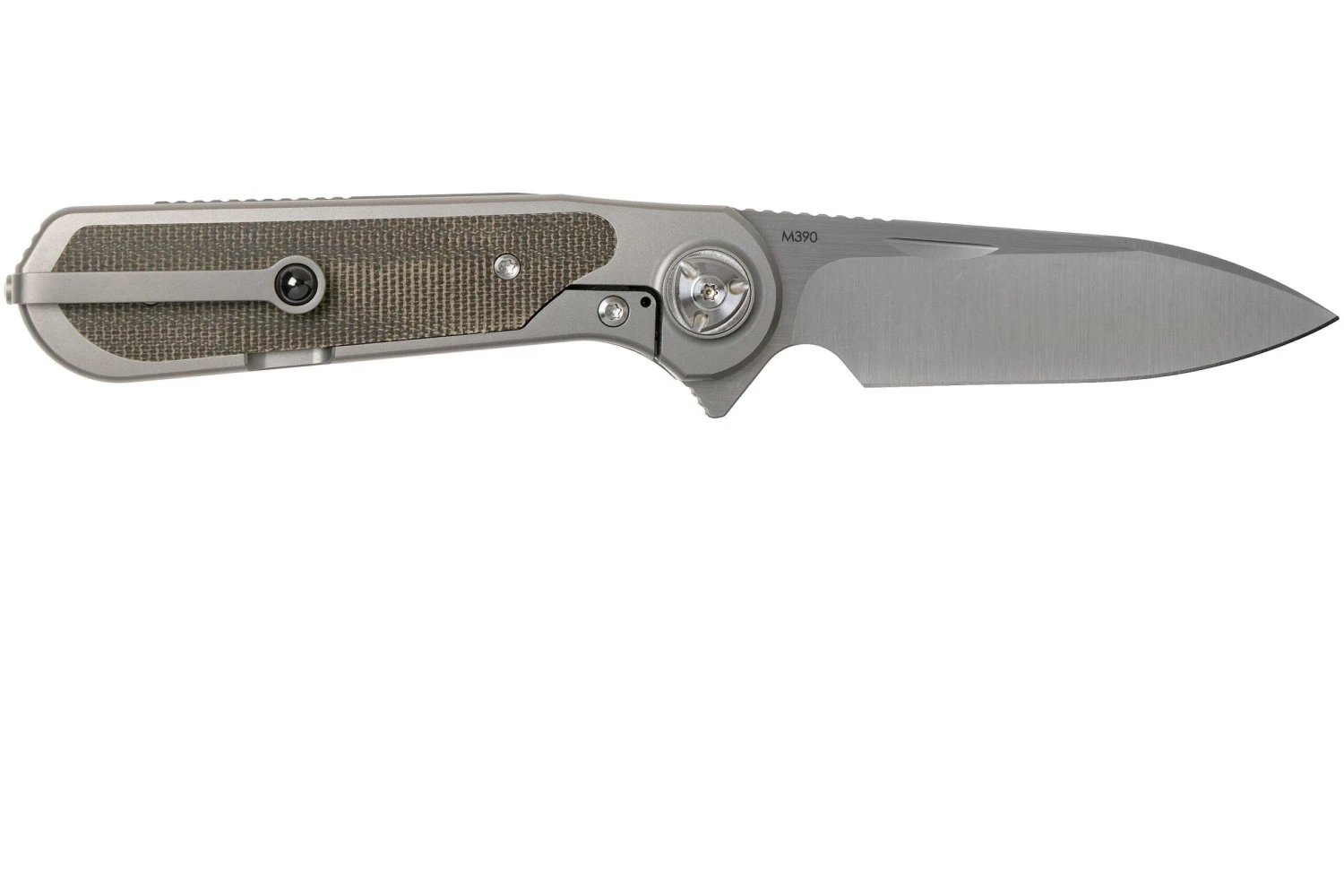 Liong Mah Zulu Green Canvas Micarta Navaja 4 Liong Mah Zulu Green Canvas Micarta Navaja - Imagen 2