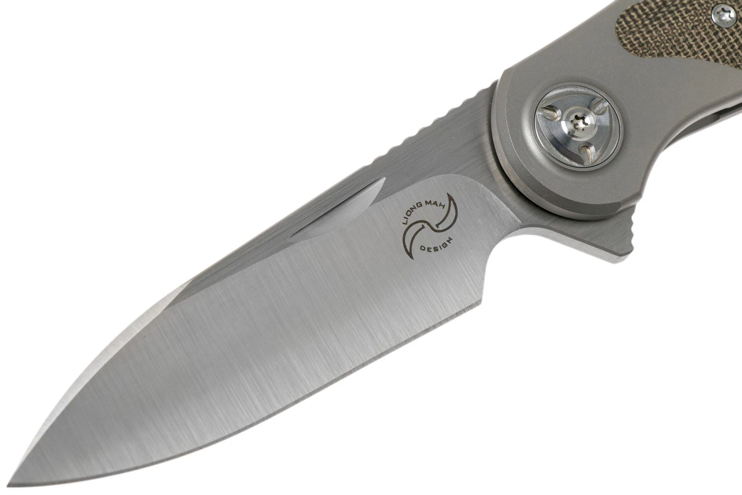 Liong Mah Zulu Green Canvas Micarta Navaja 5 Liong Mah Zulu Green Canvas Micarta Navaja - Imagen 3